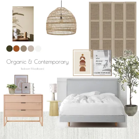 Organic & Contemporary Bedroom Interior Design Mood Board by Rozina on Style Sourcebook