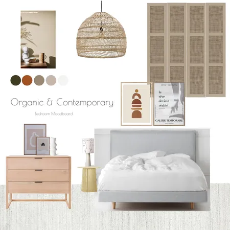 Organic & Contemporary Bedroom Interior Design Mood Board by Rozina on Style Sourcebook