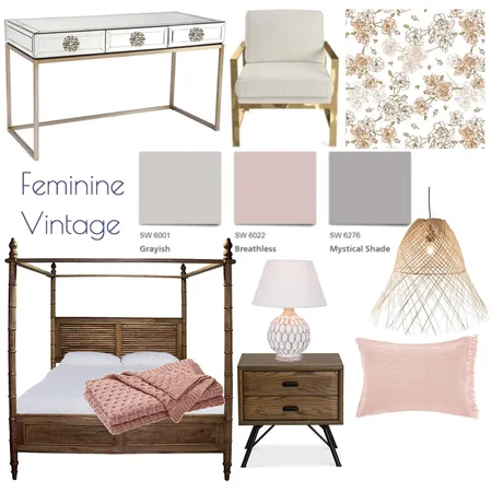 Feminine Vintage Interior Design Mood Board by michelleteresa on Style Sourcebook