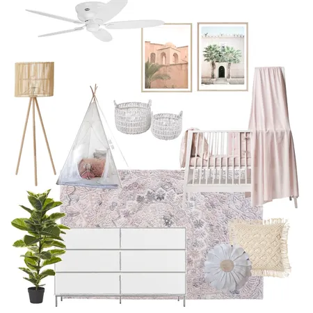 Girl boho nursery Interior Design Mood Board by reneee on Style Sourcebook