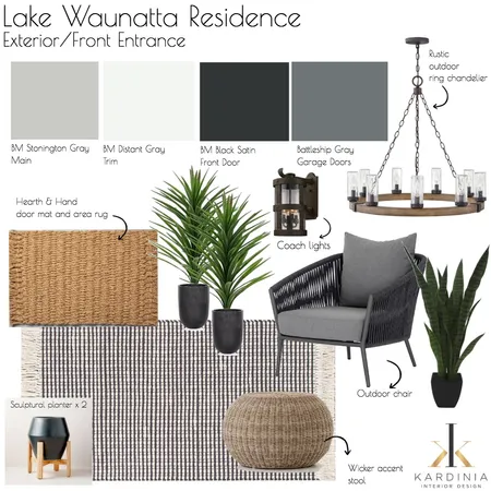 Lake Waunatta Residence - Exterior/Front Entrance Interior Design Mood Board by kardiniainteriordesign on Style Sourcebook