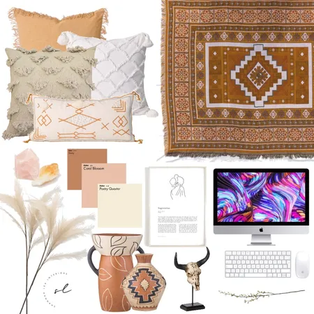 Gypsy Office/Living Interior Design Mood Board by Shannah Lea Interiors on Style Sourcebook