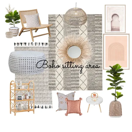 Boho sitting area Interior Design Mood Board by Sinead on Style Sourcebook