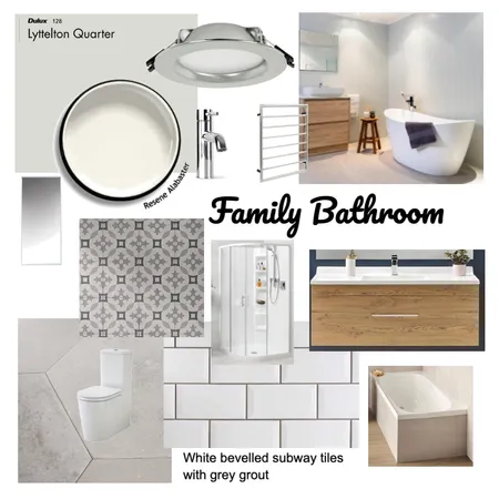 Amesbury Family Bathroom Interior Design Mood Board by KellyC on Style Sourcebook