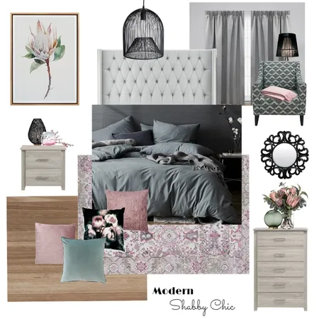 Modern Shabby Chic Mod3 v2 Interior Design Mood Board by ChrystalR on Style Sourcebook