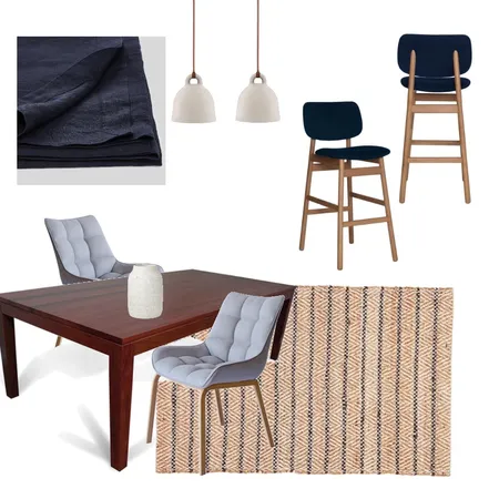 Kelisha navy dining Interior Design Mood Board by Oleander & Finch Interiors on Style Sourcebook