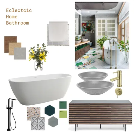 Eclectic Home Bathroom Interior Design Mood Board by Grey Edrosa Interiors on Style Sourcebook