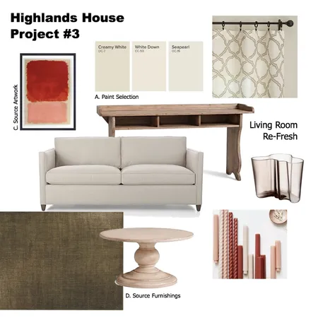 HH Project #3 Living Rm Re-Fresh Interior Design Mood Board by Tenesee Thibault on Style Sourcebook