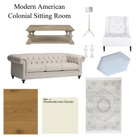 Modern American Colonial Interior Design Mood Board by brittspring on Style Sourcebook