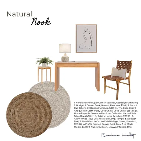 Natural home office Interior Design Mood Board by Barbara Halket Interiors on Style Sourcebook