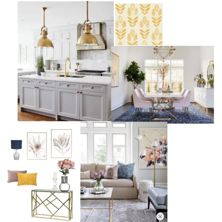 Triadic Glam Interior Design Mood Board by sarahworoneski on Style Sourcebook