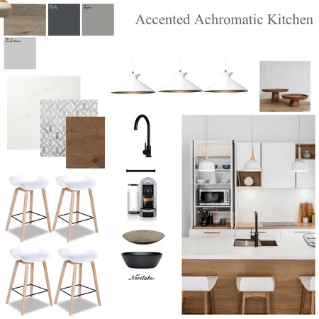 Accented achromatic kitchen Interior Design Mood Board by Hayloul79 on Style Sourcebook