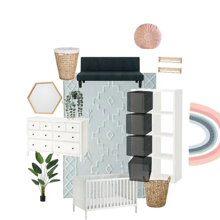 nursery - pink & seafoam Interior Design Mood Board by Emm on Style Sourcebook