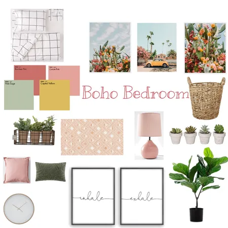 Boho Bedroom Interior Design Mood Board by SophieEliza on Style Sourcebook