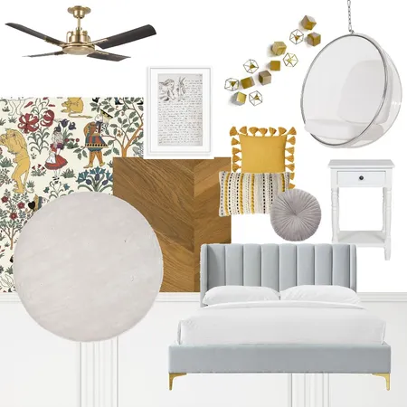 V1 First Floor Alice Bedroom Interior Design Mood Board by Loren Macintyre on Style Sourcebook