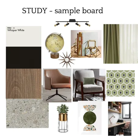 STUDY - Sample Board Interior Design Mood Board by Organised Design by Carla on Style Sourcebook