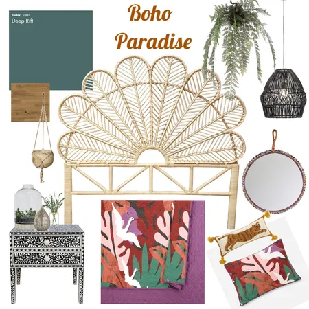 Boho Paradise Interior Design Mood Board by Jungle Bambi Designs on Style Sourcebook