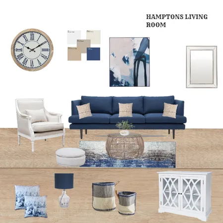 Hamptons living room Interior Design Mood Board by Nadeen Odeh on Style Sourcebook