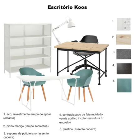 Moodboard escritório koos - coworking Interior Design Mood Board by carolina140699 on Style Sourcebook