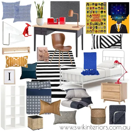 QUIK SWIK 5 y.o. Boy Bedroom Refresh Interior Design Mood Board by Libby Edwards on Style Sourcebook