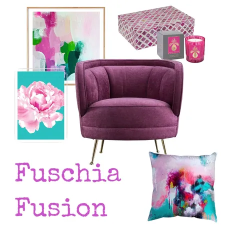 Fuschia Fusion Interior Design Mood Board by Perelli Studio on Style Sourcebook