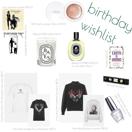 Birthday Wishlist Interior Design Mood Board by juliamode on Style Sourcebook