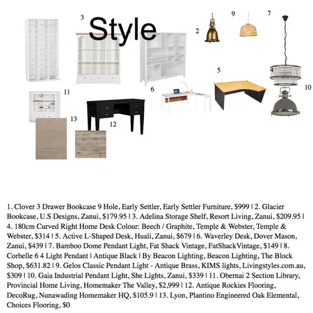 Study Interior Design Mood Board by suezeek on Style Sourcebook