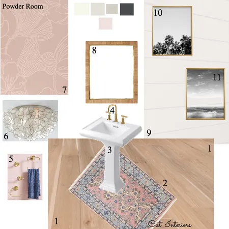 Module 9 Powder Room Interior Design Mood Board by Cat1 on Style Sourcebook