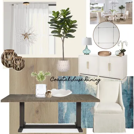 Coastal Luxe Dining Interior Design Mood Board by Emma Manikas on Style Sourcebook