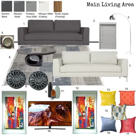 Main Living Area Interior Design Mood Board by momomo on Style Sourcebook