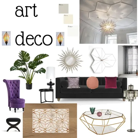 Modern Art deco living room Interior Design Mood Board by darcilovejoy on Style Sourcebook