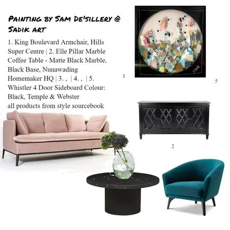 art piece inspiration Interior Design Mood Board by K & N Designs on Style Sourcebook