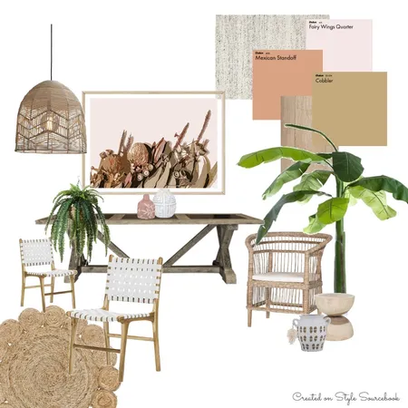 Australian Tropical Dining Interior Design Mood Board by SALT SOL DESIGNS on Style Sourcebook