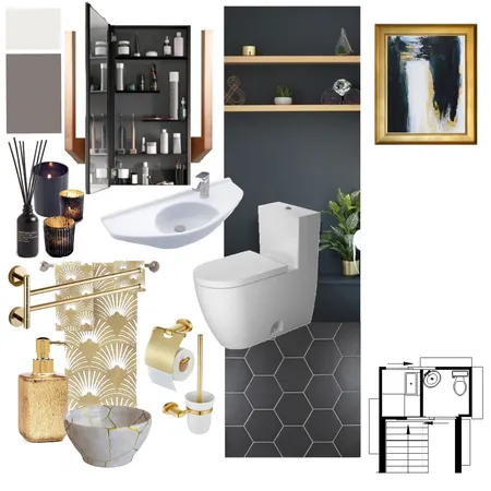 Powder Room Interior Design Mood Board by Valeria on Style Sourcebook