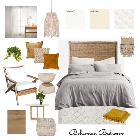 Bohemian Style Bedroom design Interior Design Mood Board by andisomorjai on Style Sourcebook