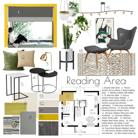 Reading Area Interior Design Mood Board by Valeria on Style Sourcebook