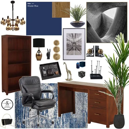 Masculine Office Interior Design Mood Board by LionHeart on Style Sourcebook