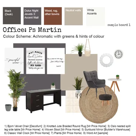 CRC Pastor Martin office sample 1 Interior Design Mood Board by Zellee Best Interior Design on Style Sourcebook