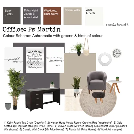 CRC Pastor Martin office sample 2 Interior Design Mood Board by Zellee Best Interior Design on Style Sourcebook