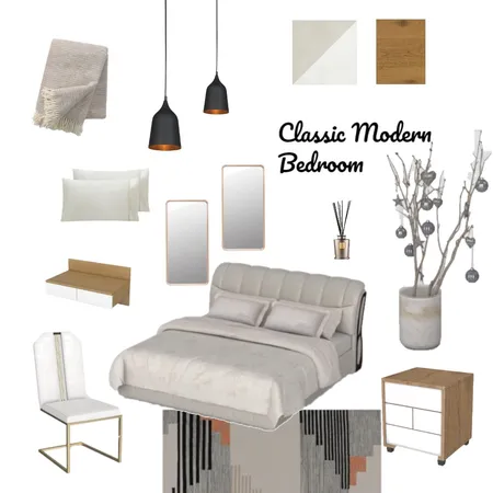 modern classic bedroom design Interior Design Mood Board by DESIGNER on Style Sourcebook