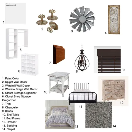 Cottage Guest Room Interior Design Mood Board by MykanMalone on Style Sourcebook