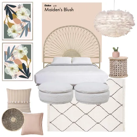 Pale Pink Bedroom Interior Design Mood Board by Celineedendesigns on Style Sourcebook