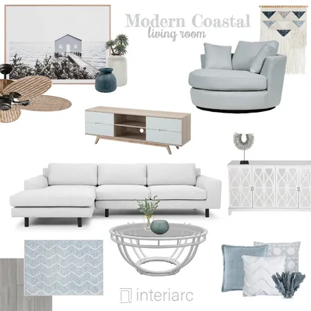 Modern Coastal Living Room Interior Design Mood Board by interiarc on Style Sourcebook