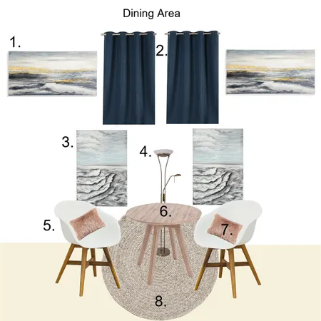 Sample board - Airbnb Dining Interior Design Mood Board by momomo on Style Sourcebook