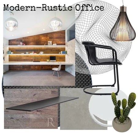 Modern Rustic Office Interior Design Mood Board by HeidiMM on Style Sourcebook