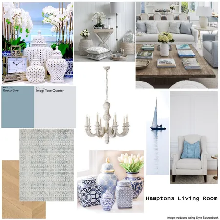 Final Hamptons Living room Interior Design Mood Board by Maja Posenjak on Style Sourcebook