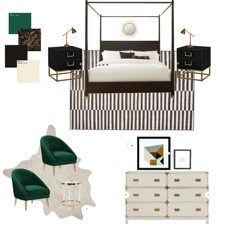Chic Bedroom Interior Design Mood Board by nobel home on Style Sourcebook