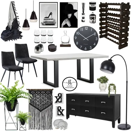 Monochrome Interior Design Mood Board by LionHeart on Style Sourcebook