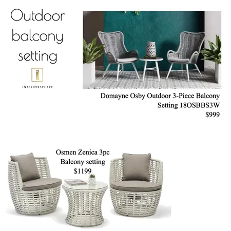 9 Burt St Rozelle Outdoor Balcony Setting Interior Design Mood Board by jvissaritis on Style Sourcebook