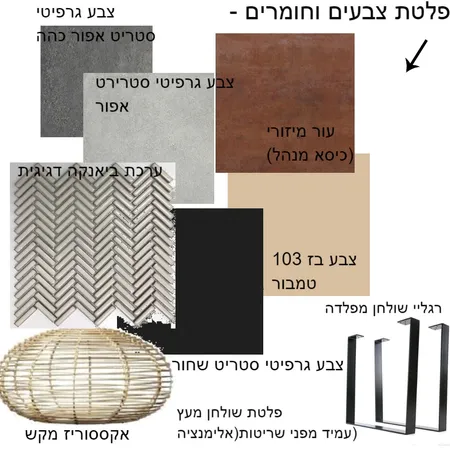 פלטת חומרים וצבעים Interior Design Mood Board by orianylma on Style Sourcebook